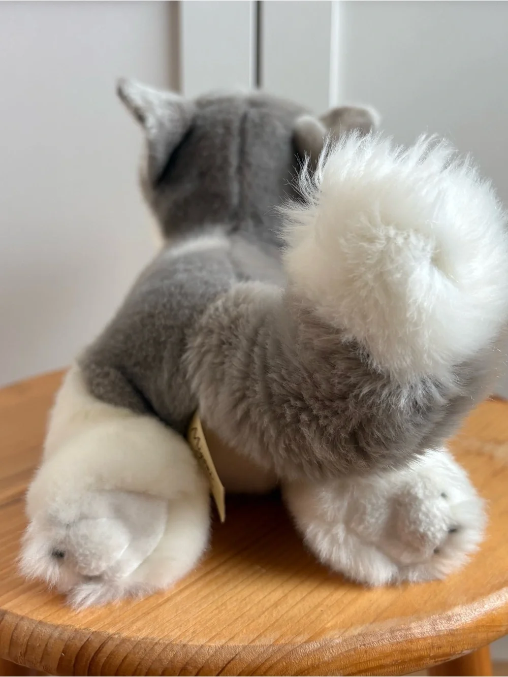 Miyoni Tots Siberian Husky Puppy 12” Plush Dog Aurora Toy Laying Down